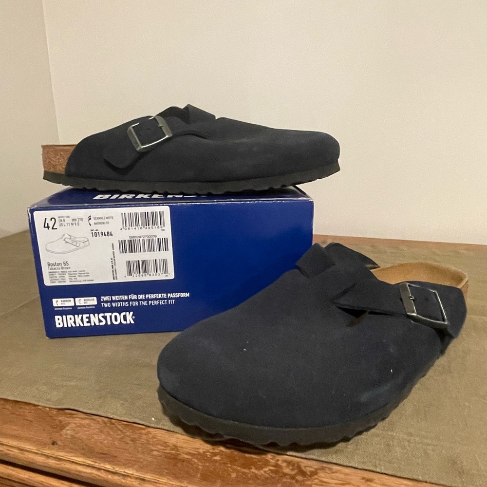 Birkenstock Boston Soft Bed Suede Night 42 Narrow